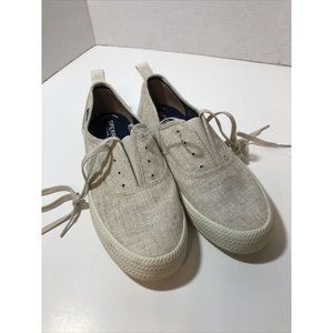 Sperry Top-Sider Memory Foam Casual Shoe Beige Women's Size 9.5 NEW Comfort tie